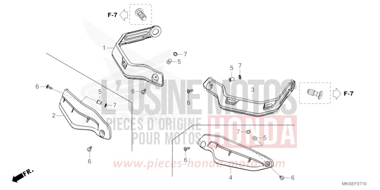 PROTEGE-DOIGTS de Africa Twin DCT DARKNESS BLACK METALLIC (NH463) de 2021